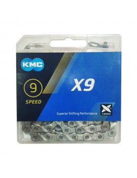 Łańcuch KMC X9 silver 114...